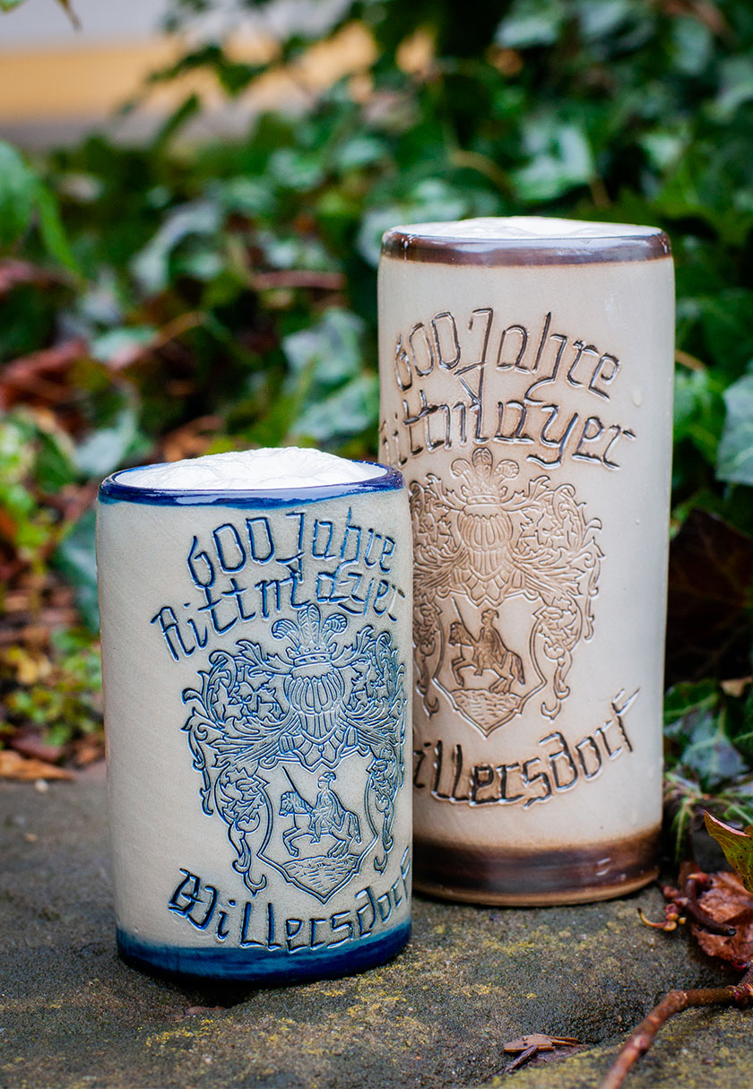Beer mugs 600 years Rittmayer Willersdorf